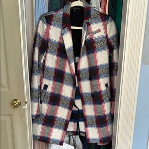 Endless Rose Black Red White Blue Plaid Coat